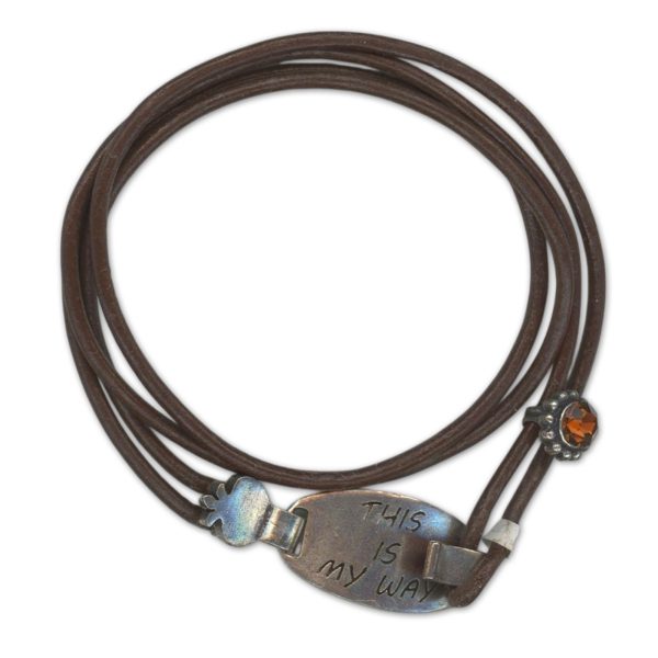 Bracelet by Mariana Woman Multi Wrap Smoked Topaz Swarovski Crystals