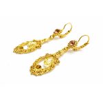 Earrings By Mariana Woman Exquisite Golden and Rose Swarovski Crystals-YG