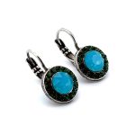 Earrings By Mariana Woman Beautiful Green and Blue Opal Swarovski Crystals -SP - Image 4