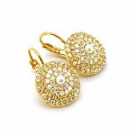 Earrings by Mariana Woman Timeless Moonlight and Pearl Swarovski Crystals-YG - Image 2