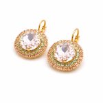 Earrings by Mariana Woman Lovely Rose and Chrysolite Swarovski Crystals-YG - Image 3
