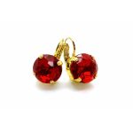 Earrings By Mariana Woman Stunning Ruby Swarovski Crystals-YG - Image 2