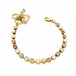 Bracelet By Mariana Woman Beautiful Pink and Opal Swarovski Crystals-YG - Image 2