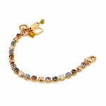 Bracelet by Mariana Woman Gorgeous Pink and Topaz Swarovski Crystals-YG - Image 2