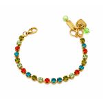 Bracelet By Mariana Woman Sassy Orange and Aqua Swarovski Crystals-YG - Image 2