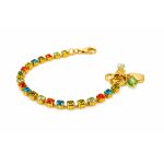 Bracelet By Mariana Woman Sassy Orange and Aqua Swarovski Crystals-YG - Image 3