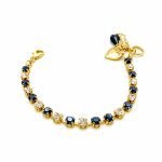 Bracelet By Mariana Woman Elegant Montana and Clear Swarovski Crystals-YG - Image 2