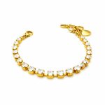 Bracelet By Mariana Woman Beautiful Powder Grey Swarovski Crystals-YG - Image 3