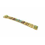 Bracelet By Mariana Woman Turquoise and Purple Swarovski Crystals-YG - Image 3