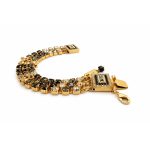 Bracelet By Mariana Woman Elegant Jet and Golden Swarovski Crystals-YG - Image 2