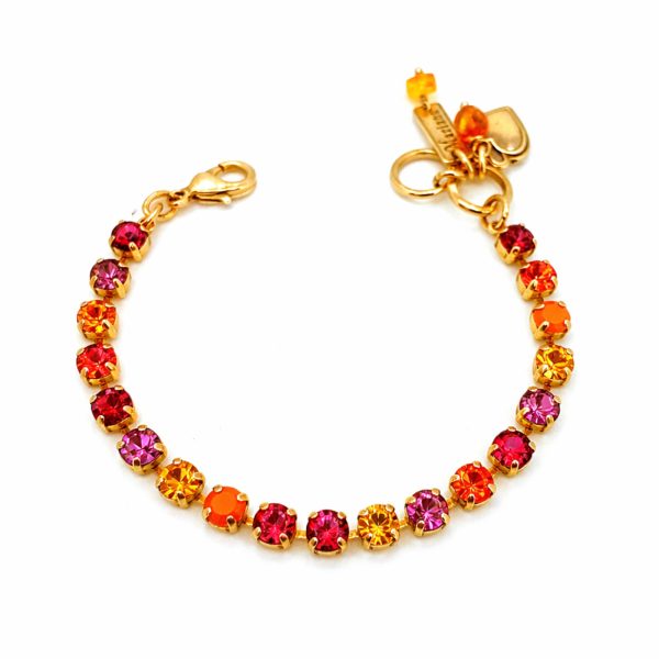Bracelet By Mariana Woman Fancy Hyacinth and Topaz Swarovski Crystals-YG