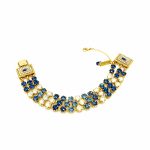 Bracelet By Mariana Woman Montana Blue and Opal Swarovski Crystals-YG