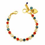 Bracelet By Mariana Woman Gorgeous Sapphire and Siam Swarovski Crystals-YG - Image 3