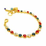 Bracelet By Mariana Woman Gorgeous Sapphire and Siam Swarovski Crystals-YG - Image 2