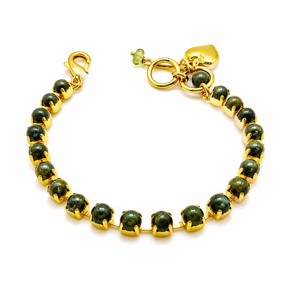 Bracelet By Mariana Woman Classy Round Pyrite Mineral-YG