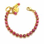Bracelet By Mariana Woman Beautiful Rhodonite Round Mineral-YG - Image 3