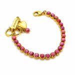 Bracelet By Mariana Woman Beautiful Rhodonite Round Mineral-YG - Image 2