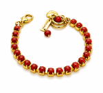 Bracelet By Mariana Woman Beautiful Round Red Jasper Mineral-YG