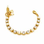 Bracelet by Mariana Child Size Adorable Cream Pearl Swarovski Crystals-YG - Image 2
