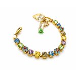 Bracelet By Mariana Child Size Playful Jonquil and Light sapphire Swarovski Crystals-YG - Image 3