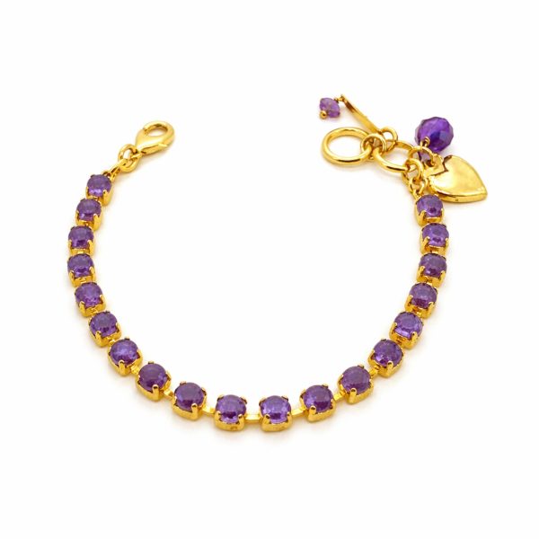 Bracelet By Mariana Woman Adorable Amethyst Mineral-YG