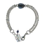 Bracelet by Mariana Woman Pear Shaped Montana Blue Swarovski Crystals
