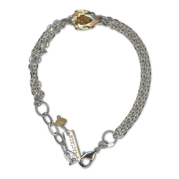 Bracelet by Mariana Woman Sleek Golden Shadow Swarovski Crystals