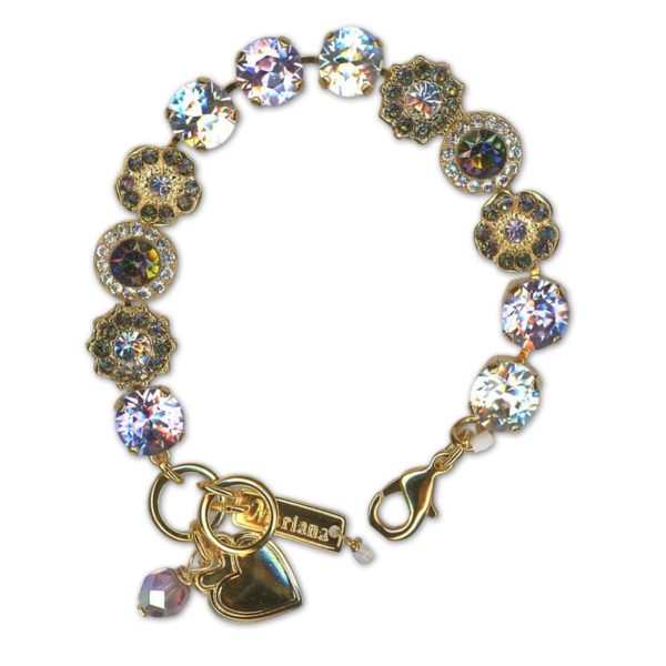 Bracelet by Mariana Woman Sophisticated Vitral and Violet Swarovski Crystals