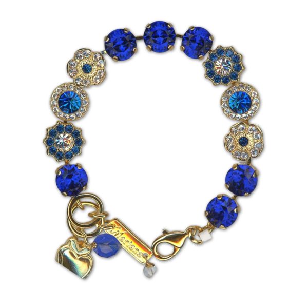 Bracelet by Mariana Woman Gorgeous Capri Blue and Clear Swarovski Crystals