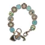 Bracelet by Mariana Woman Adorable Caribbean Blue and Chrysolite Swarovski Crystals - Image 3