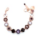 Bracelet By Mariana Woman Timeless Violet and Vintage Rose Swarovski Crystals - Image 2