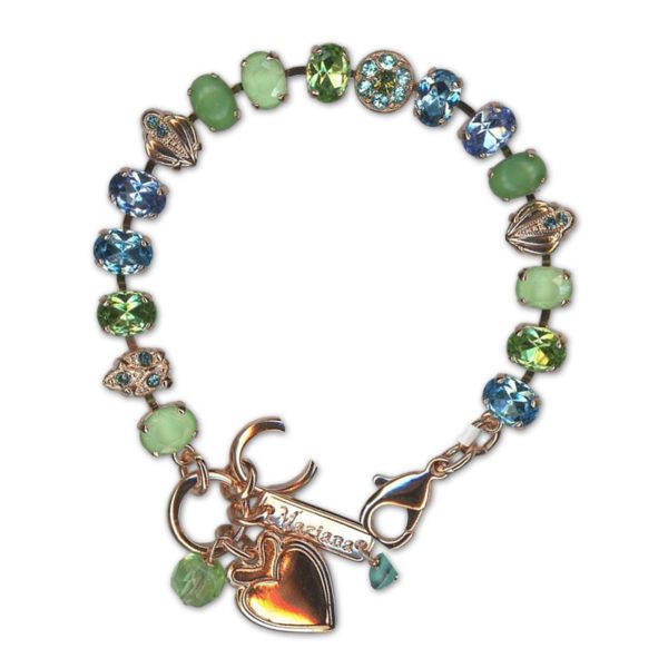 Bracelet by Mariana Woman Charming Peridot and Sapphire Swarovski Crystals