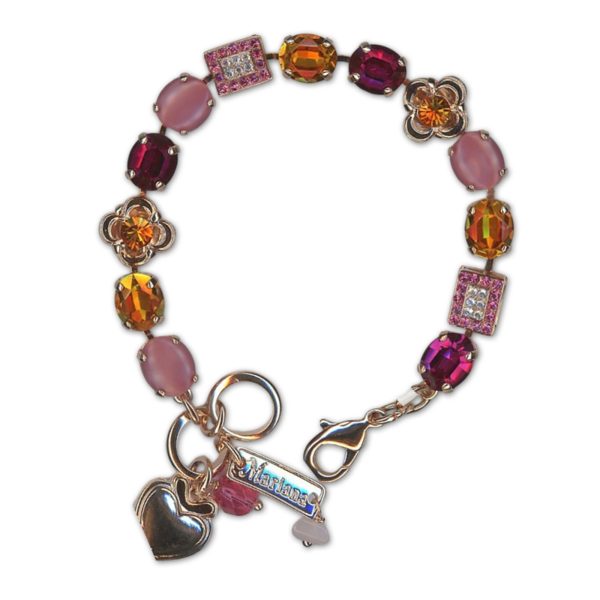 Bracelet by Mariana Woman Lovely Astral Pink and Fuchsia Swarovski Crystals
