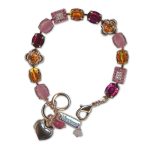 Bracelet by Mariana Woman Lovely Astral Pink and Fuchsia Swarovski Crystals - Image 3