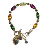 Bracelet by Mariana Woman Gorgeous Multi Colored Swarovski Crystals