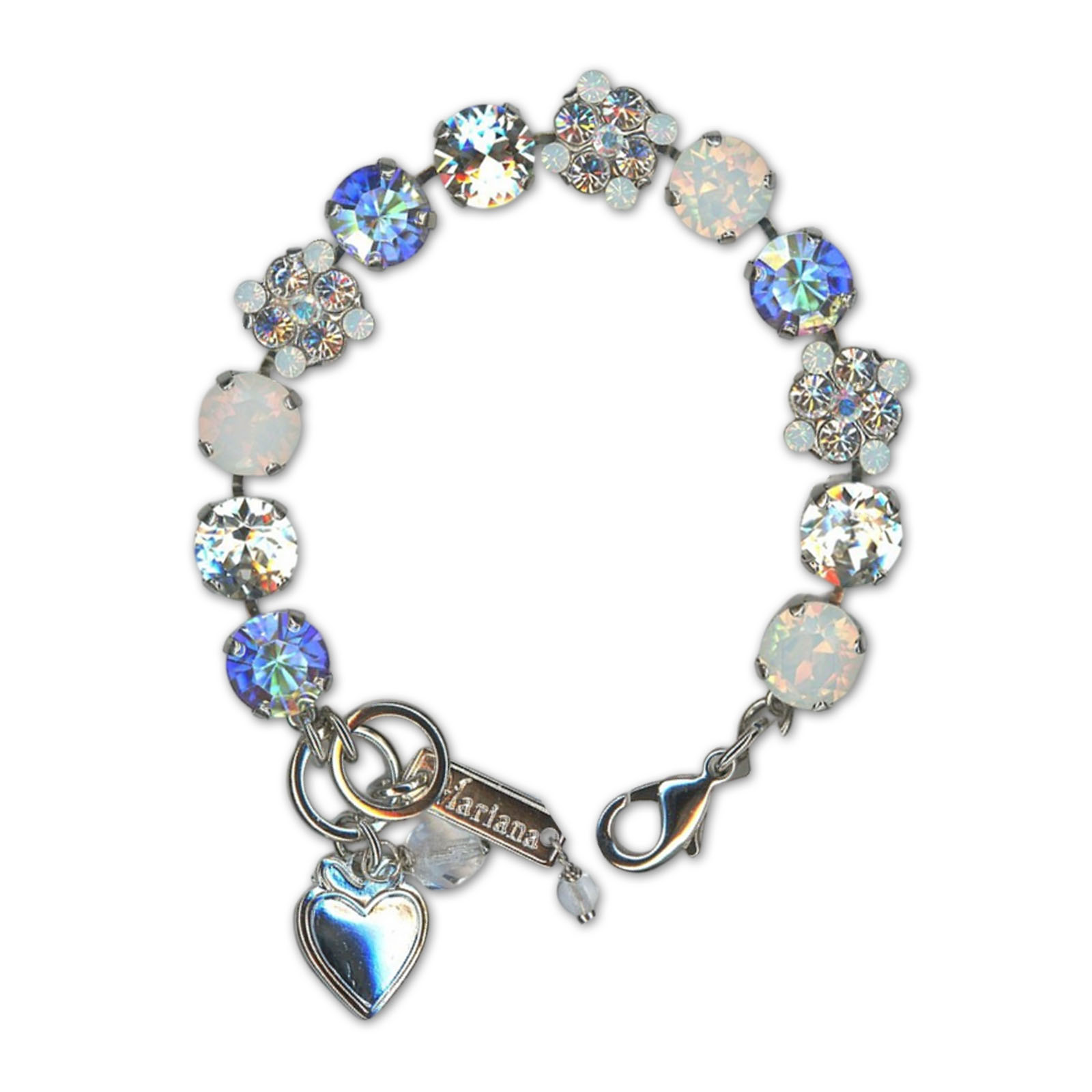 B-4164-1-001-RO (3) Bracelet by Mariana Woman Glitzy AB and Clear Swarovski Crystals - Image 1