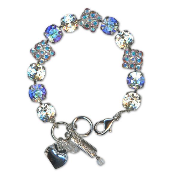 Bracelet by Mariana Woman Shimmering AB and Clear Swarovski Crystals