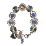 Bracelet by Mariana Woman Glamorous White Patina and AB Swarovski Crystals - Image 2