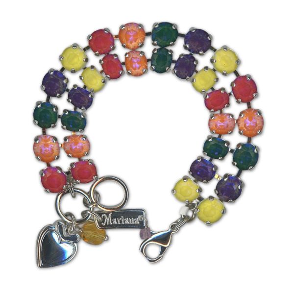 Bracelet by Mariana Woman Sassy Multi Colored Swarovski Crystals