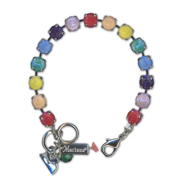 Bracelet by Mariana Woman Lovely Multi Colored Swarovski Crystals
