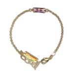 Bracelet by Mariana Woman Chic Rose Swarovski Crystals