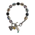 Bracelet by Mariana Woman Exquisite Black Diamond and Rose Swarovski Crystals - Image 2