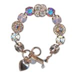 Bracelet by Mariana Woman Lovely Rose and AB Swarovski Crystals - Image 2