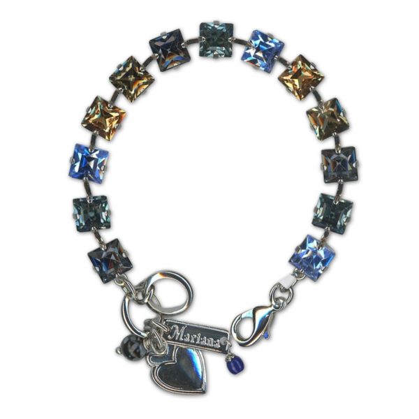 Bracelet by Mariana Woman Fab Black Diamond and Sapphire Swarovski Crystals