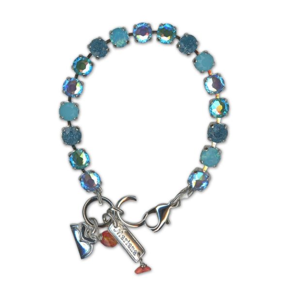 Bracelet by Mariana Woman Charming Aquamarine Swarovski Crystals