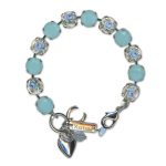 Bracelet by Mariana Woman Floral Mint Green Swarovski Crystals - Image 2