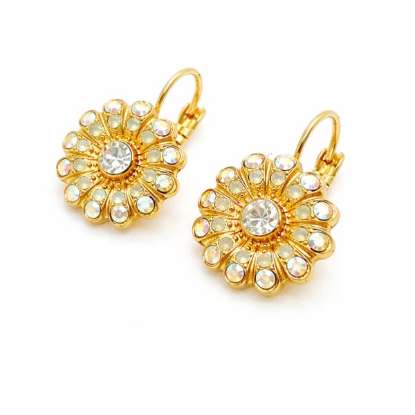Earrings By Mariana Woman Timeless Clear and Opal Swarovski Crystals-YG