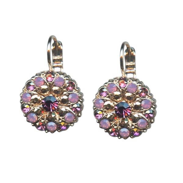 Earrings By Mariana Woman Timeless  Amethyst and Aurum Swarovski Crystals