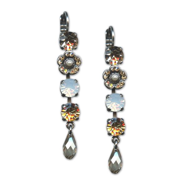 Earrings by Mariana Woman Exquisite Golden and Opal Swarovski Crystals