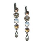 Earrings by Mariana Woman Exquisite Golden and Opal Swarovski Crystals - Image 2
